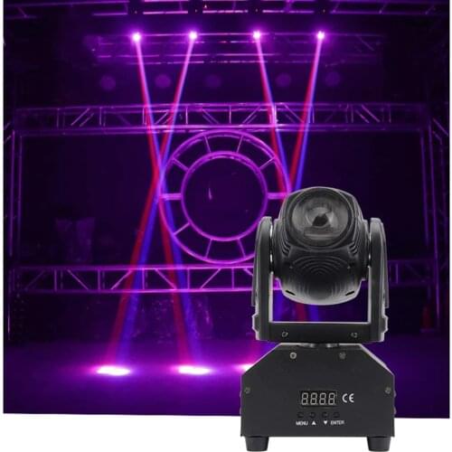 Beam Moving Head Stage Light RGBW DMX512 Rotating Wash Lighting Effect Spotlight with Sound Activated Control for DJ Disco Show