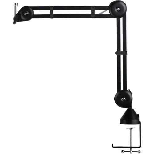 Top Deals Heavy Duty Microphone Stand Adjustable Suspension Boom Scissor Arm Mount Stand Holder for Voice Recording(Small)