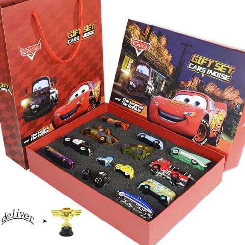 Disney Pixar3 metal 1:55 alloy car model toy gift box set Lightning McQueen and mater, sally, Raymond child boy gift