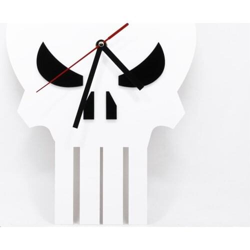 Skull Minimalist Film Silhouette Skull Head Wall Clock Skull Wall Clock Skeleton Timepieces