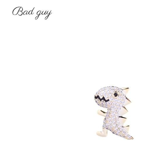 Fashion Zircon Brooch Pin for Womens Fierce Dinosaur Shape Brooch Jewelry Clothes Scarf Buckle Garment Accessories Fine Jewelry