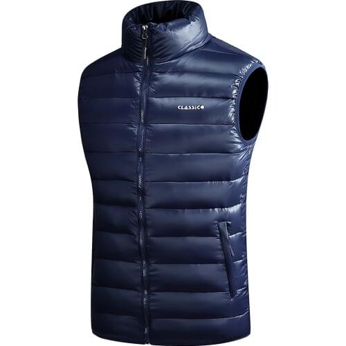 Winter Warm Down Vest For Men Autumn Casual Male White Duck Down Parka Sleeveless Jacket Varsity Mens Thick Ultralight Waistcoat