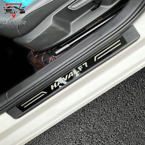 For Haval F7 F7X 2019 2020 door sill pedal cover stainless steel scuff plate strip accessories Anti Scratch trim exterior parts