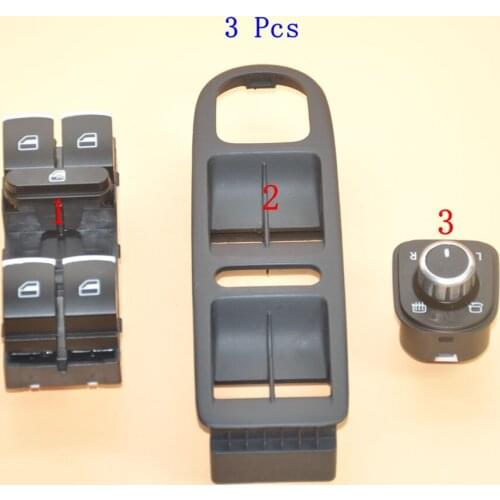 3 Pcs OEM window lift switch rear view mirror switch and switch box for golf MK5 6 5ND 959 857 5KD 867 255 A 5ND 959 565 A