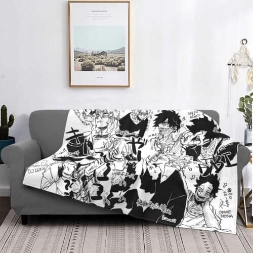 My Hero Academia Anime Blankets Flannel Spring Autumn Japan Manga Portable Warm Throw Blankets for Bedding Car Plush Thin Quilt