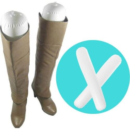 Y166 2pcs Boots Stand Holder 50cm Tall Shoes Rack Support Inflatable PVC Long Women Shoe Stretcher Organizer Storage