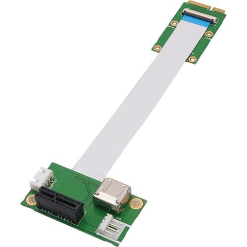 PPYY NEW -Mini Pci-E To Usb Pci-E Express 1X Riser Extender Adapter Card+15/25Cm Fpc Cable