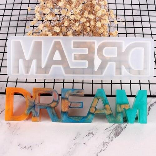 Transparent Silicone Mold Dried Flower Resin Decorative Craft DIY DREAM letters Ornaments Mold epoxy resin molds for jewelry