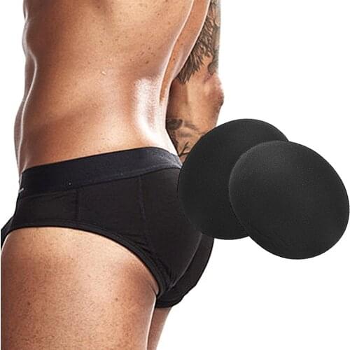 2 pcs Hip Shaper Padded Briefs Butt Pad Sexy Men Underwear Sponge Enhancer Underpants Push Up Cup Panties Lifter