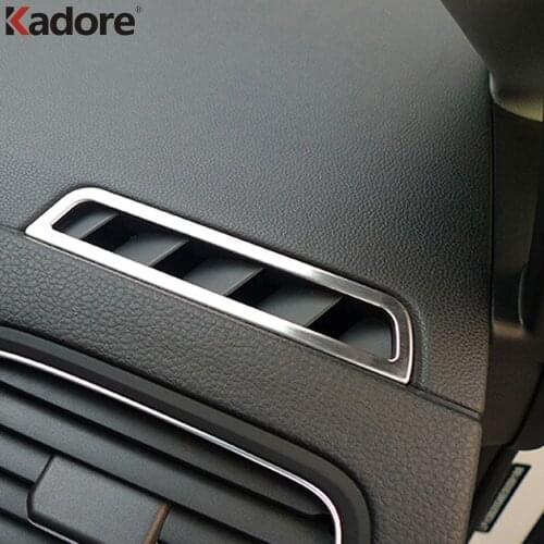 Car Interior Air Vent Cover Trim For VW For Volkswagen Golf 7 MK7 2013 2014 2015 Stainless Steel AC Outlet Frame Trims Sticker