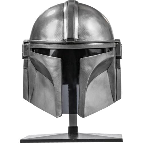 Xcoser S.T.A.R The Manda Movies Cosplay Boba Fett Full Head Helmet Halloween Cosplay Costume Accessories Resin Silver