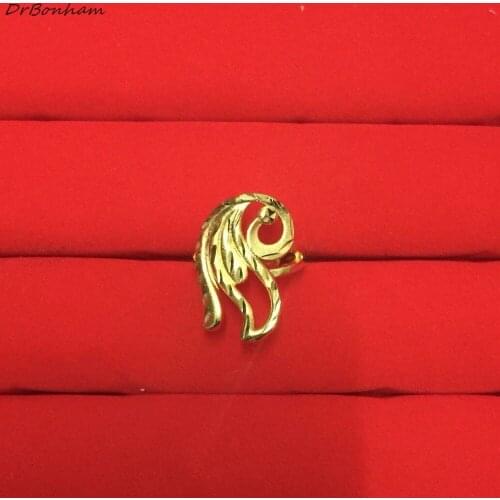 DrBonham 2018 new 24K Gold filled Finger Rings for Woman party Cocktail Ring for Female African/Arabian/Middle East