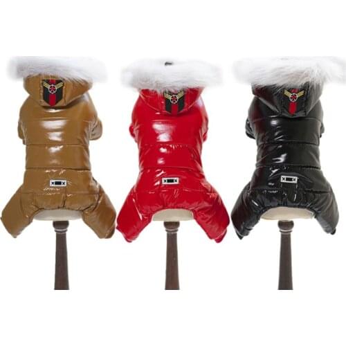 Winter Pet Dog Clothes Warm Pet Plush Coat Jacket four leg Jumpsuit Puppy Clothes Small Dog Costume Apparel Outfit Ropa Perro