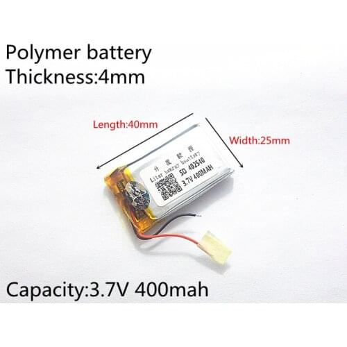 3.7V 400mAh 402540 Lithium Polymer Li-Po li ion Rechargeable Battery cells For Mp3 MP4 MP5 GPS PSP mobile bluetooth