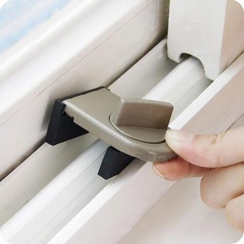 4Pcs Sliding Sash Stopper Cabinet Locks Straps Doors Security Anti-theft Lock Window Sliding Door Baby Safety Doors Lock