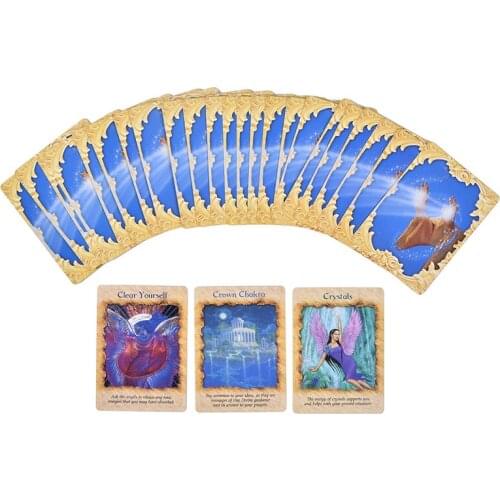44pcs Tarot Cards English Version Angel Therapy Oracle Tarot For Fun Game Playing Card Table Games Entertainment Desk Game