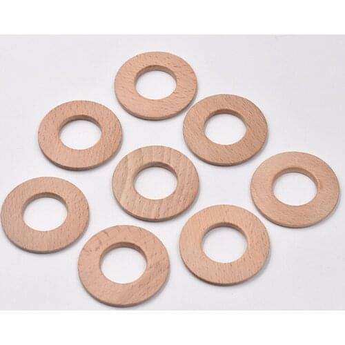 5pcs 50mm Wooden Rings Natural Wood Rings Without Paint Smooth Unfinished Wood Circles for Craft DIY Jewelry Making
