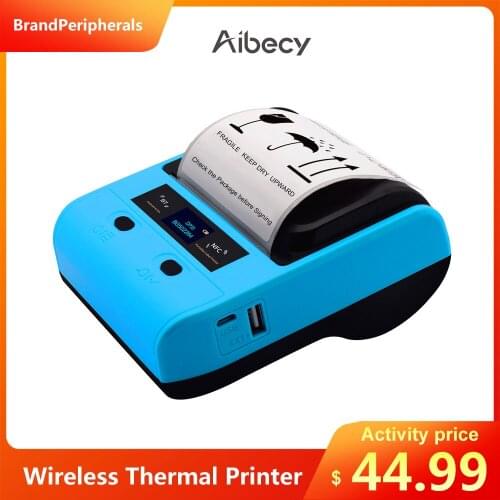 Aibecy DP30 Portable All in One Wireless Thermal Printer 3 Inch 80mm Paper Width for Shipping Express Label USB BT NFC for Store
