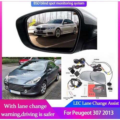 Car Blind Spot Mirror Radar Detection System for Peugeot 307 2013 BSD Microwave Blind Spot Monitoring Assistant Driving Security