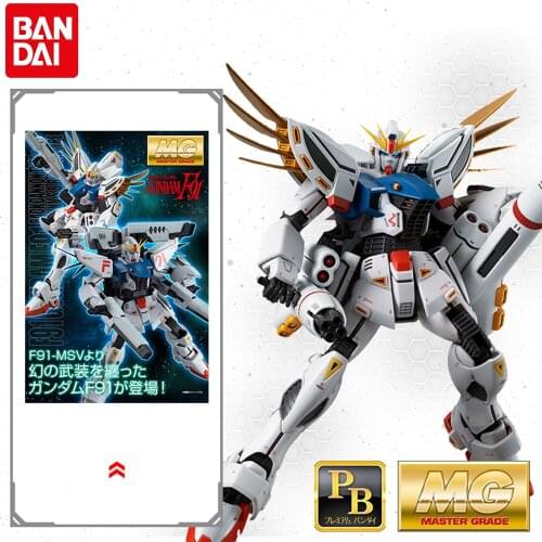 Bandai Gundam PB Limited MG F91 Gundam 2.0 Mobile Suit Variations Action PVC Anime Figura Model Collection Kids Toys Model Kit