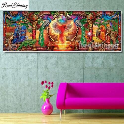 Large Diamond Painting Full Square/Round Schmidt Kingdom,firebird Embroidery Peacocks Picture Of Rhinestones 5d Diy T78
