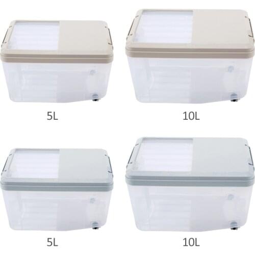 5L/10L Household Plastic Cereals Bucket Rice Bucket Sealed Insect Proof And Moisture Proof Kitchen Storage Box