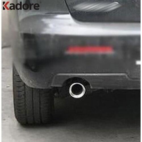 For Mazda 3 M3 2004-2008 2009 2010 2011 Tail Exhaust Muffler Tip Rear Trunk End Pipe Silencer Cover Stainless Steel Car Styling