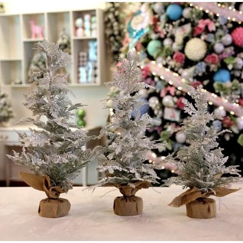 Christmas decoration flocking pine cone snow pine tree PE simulation snow Christmas tree window shopping mall shooting decor