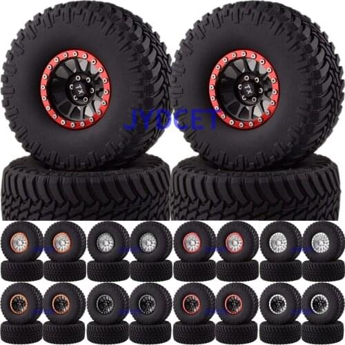 4P 2.2"Aluminum Beadlock Wheel Rim & Super Swamper 130mm Tires 2022-3033 For RC 1/10 Crawler RR10 Wraith YETI TRX-4 TRX4 KM2