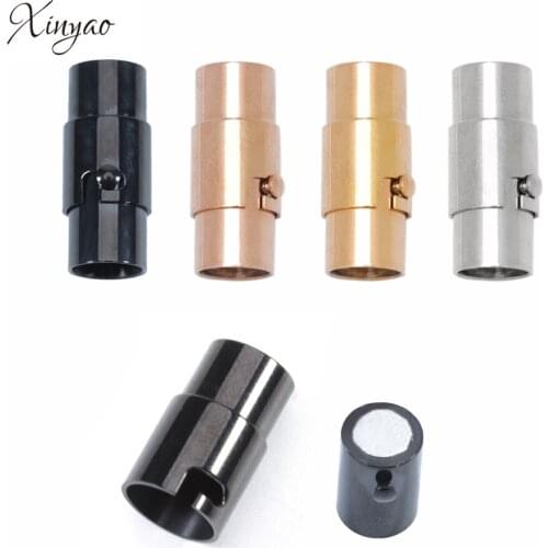 XINYAO Stainless Steel Magnetic Clasps Fit 10mm Leather Cord Bracelet Connectors For DIY Jewelry Making