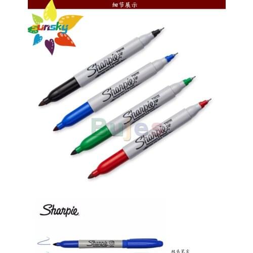 Black blue red Green prismacolor Sharpie double head marker pen Low temperature University Laboratory marker Dust free marker