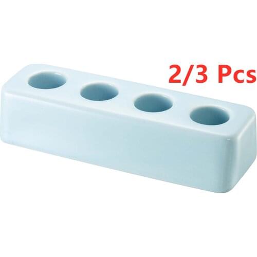 2/3 Pcs Small Mini Ceramic Home Toothbrush Holder Stand for Bathroom Countertop, Holder for Toothbrush Head/Pen/Razor