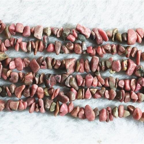 Fashion rhodochrosite irregular gravel stone 5x7mm lovely loose beads diy high grade Jewelry 35" B554