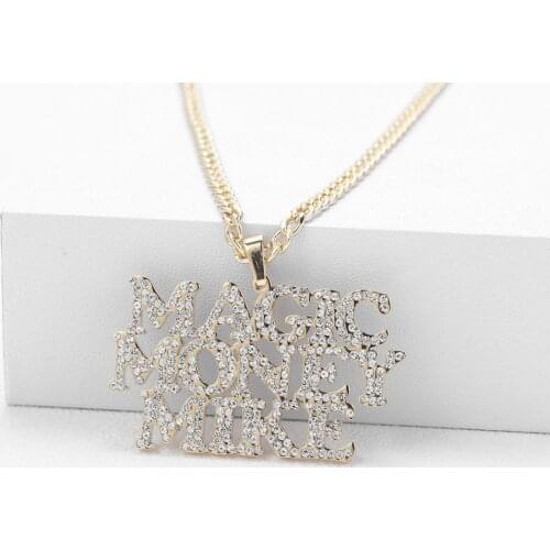 Custom Personality Name Men Women Hip Hop Iced Out Necklaces Charms Pendants With Gold Silver Cuban Link Chain Men Jewelry Gift