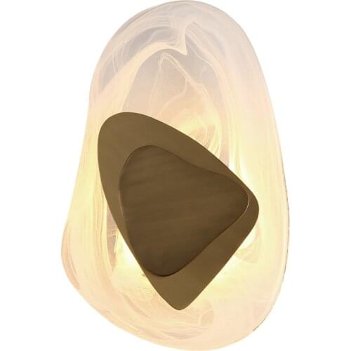 Nordic creative LED wall lamp modern minimalist living room aisle background wall corridor bedroom bedside glass wall lamps