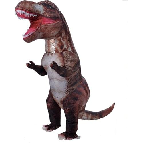 2020 New T Rex Inflatable Costume Cartoon Mascot Anime Cosplay Halloween Party Supplies for Adult Men and Women