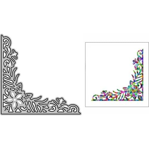 New Floral Corner Frame Craft Embossing Mold 2021 Metal Cutting Dies for DIY Decorative Scrapbooking Album Card Making No Stamps