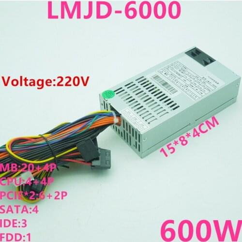 New PSU For Lingmaojingdian FLEX NAS Small 1U 600W Power Supply LMJD-6000