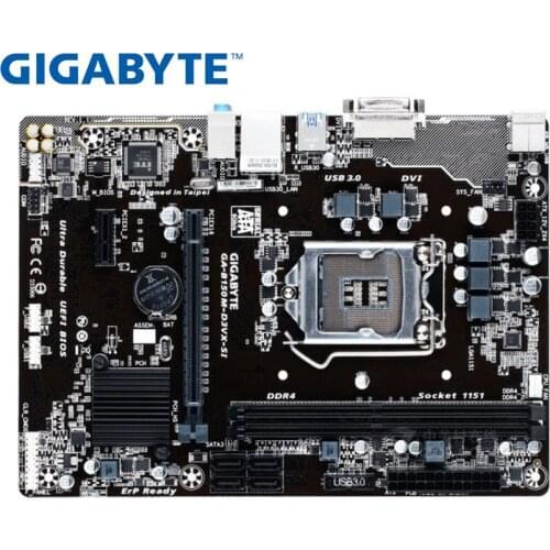 Gigabyte GA-B150M-D3VX-SI original motherboard for inLGA 1151 DDR4 32GB USB2.0 USB3.0 DVI B150 used Desktop motherboard sales