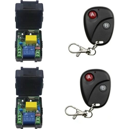 AC 220 v 1 ch wireless remote control switch 2*receiver +2 * transmitter light Household electrical power supply on/off