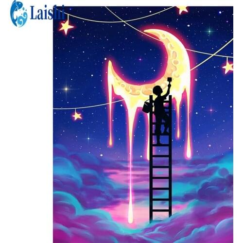 Full Diamond Painting Moon girl Cross Stitch Mosaic 5D Diy Square Round diamond Diamond Embroidered Diamond Painting Embroidery