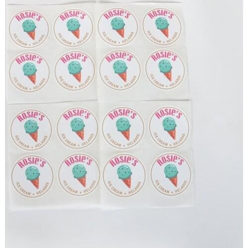 Custom label sticker printing waterproof adhesive glossy roll sticker labels