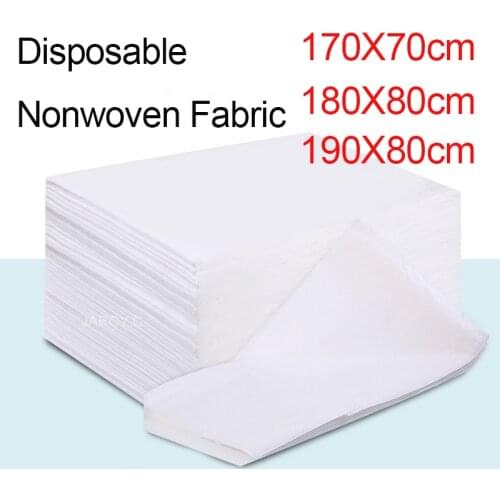 100pcs Spa Bed Sheets Disposable Massage Table Sheet Beauty Salon Bedsheet Bed Cover Nonwoven Fabric With Hole White 170 X 80 Cm
