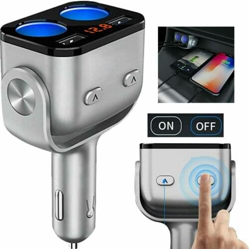 Multi Dual USB Car Cigarette Socket 2 Way Lighter Splitter Charger Power Adapter