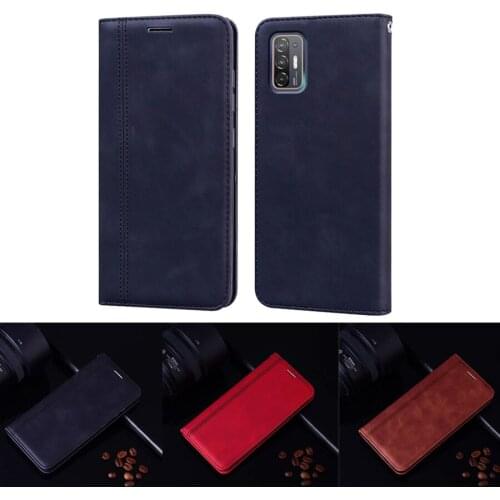 Luxury Business Case For HTC Desire 21 Pro 5G Funda PU Leather Flip Cover for Coque Telephone HTC Desire 21Pro 5G Carteira Etui
