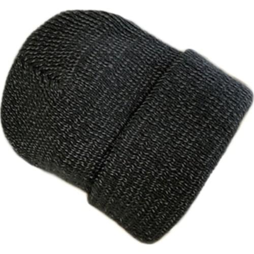 Reflective Knitted Beanie Hat Winter Warm Night High Visibility Safety Skull Cap