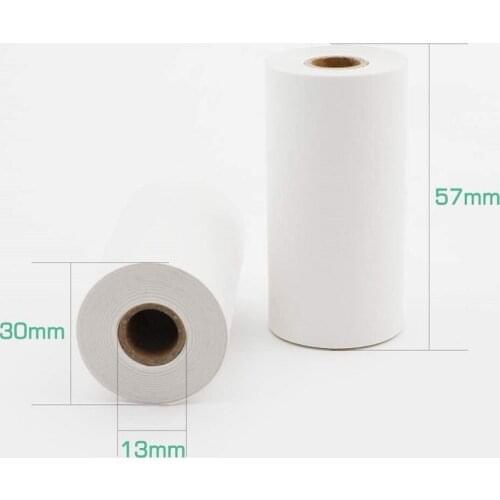 12 Rolls Thermal Printing Paper 57x30 mm Mini Pocket Photo Printer Cash Register Paper for Paperang Peripage Thermal POS Printer
