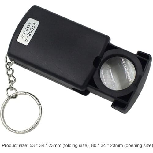 45x Glass Magnifier Portable Pulling Type Magnifying Loop Jewelry Loupe With LED Light Hot For Antique Porcelain Circuit Board
