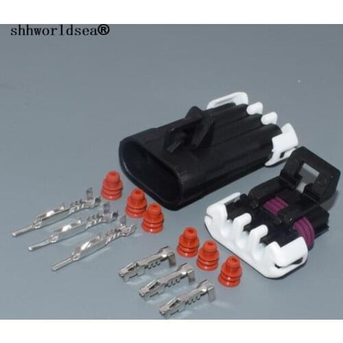 Worldgolden 3pin 1.5mm auto wiring cable plug Speed crankshaft Sealed 150 Three-Way Connectors 12129615 12110293