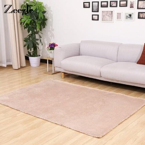 Zeegle Soft Plush Large Size Carpet For Living Room Kitchen Floor Mats Anti-slip Bedroom Bedside Rug Pads Bath Mats For Bathroom